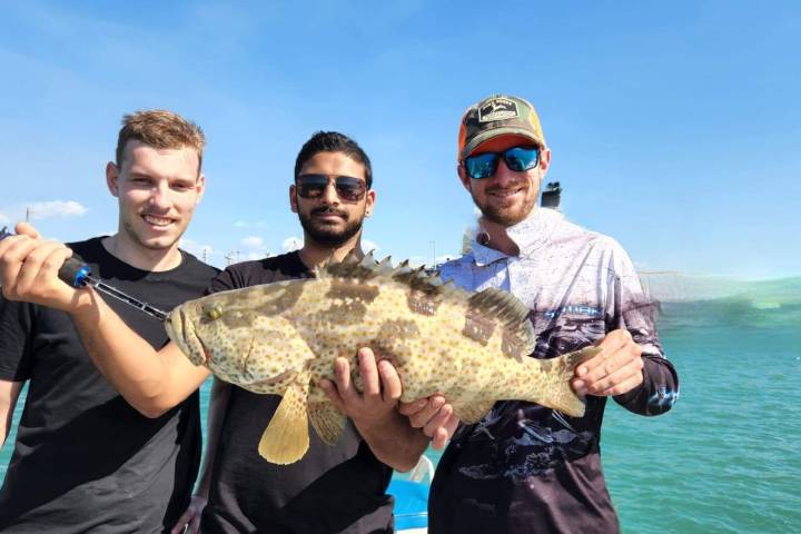 a person holding a fish in the water