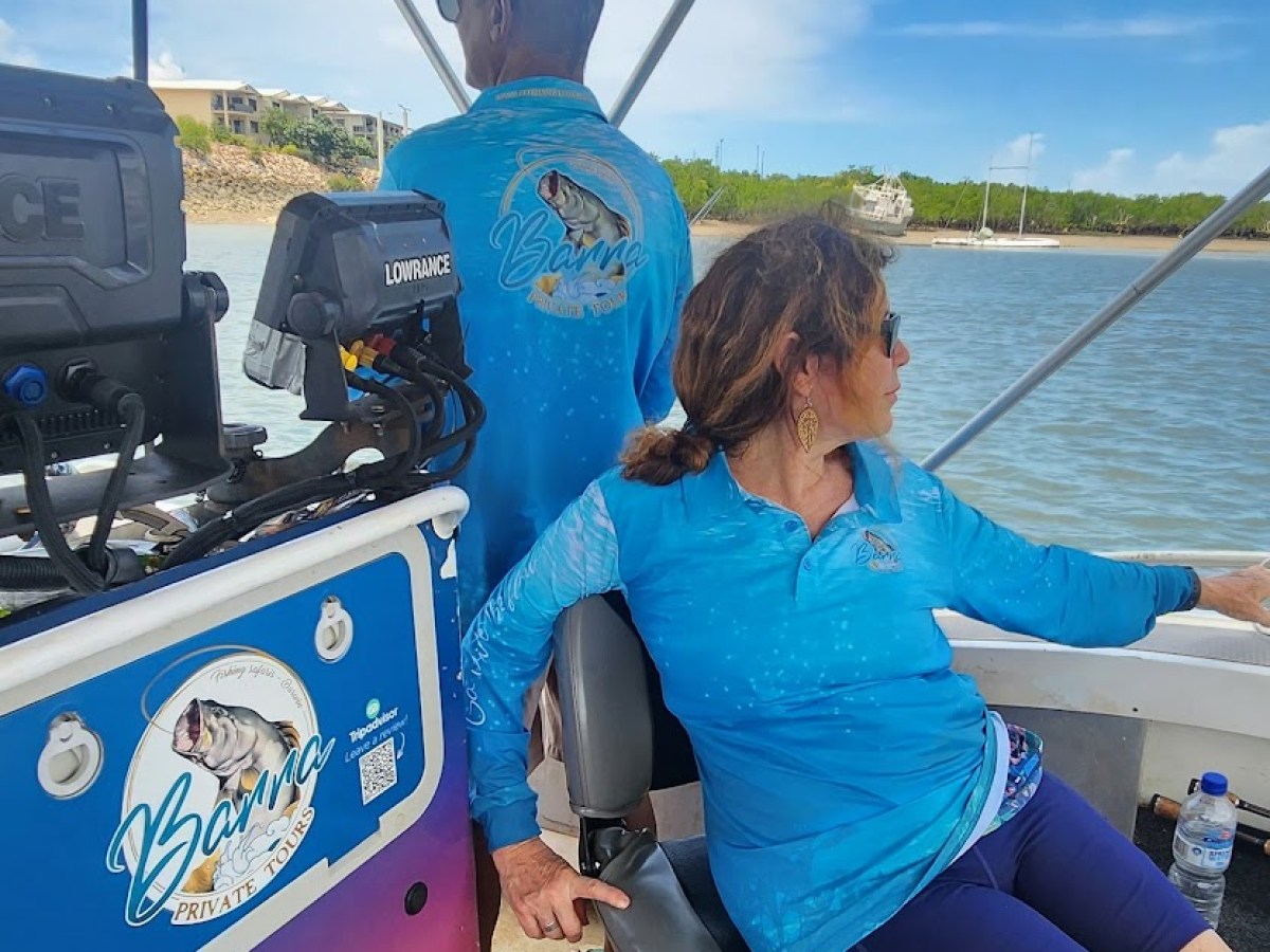 a person sitting on a boat