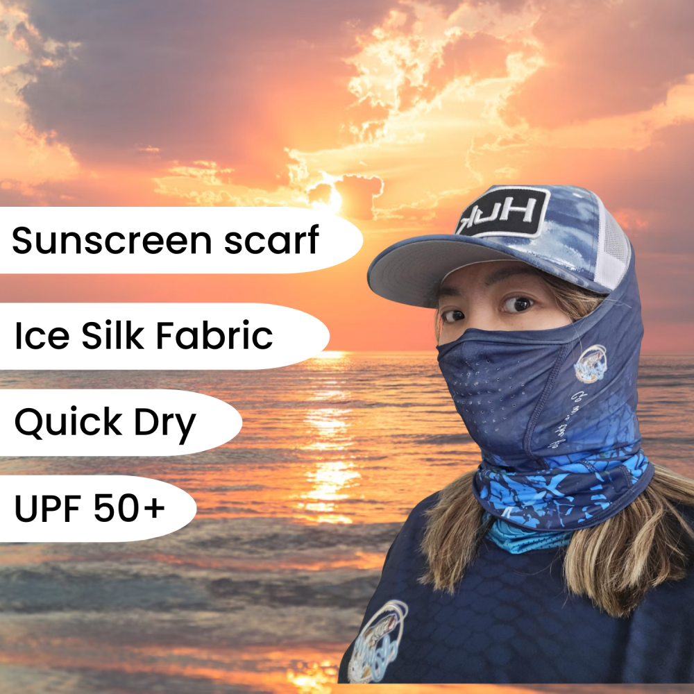 Fishing man mask away from the heat